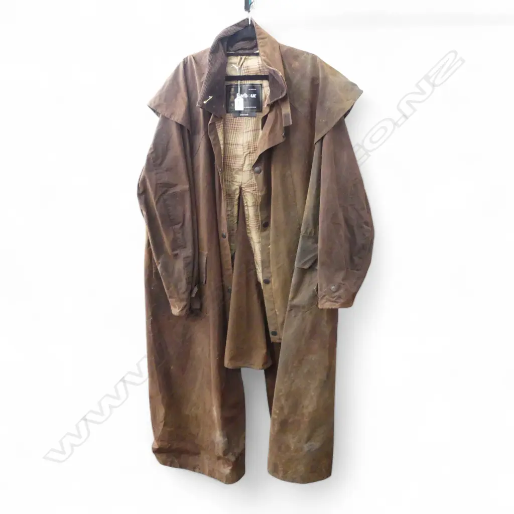 BARBOUR STOCKMAN OIL SKIN COAT SIZE LG Image 1++