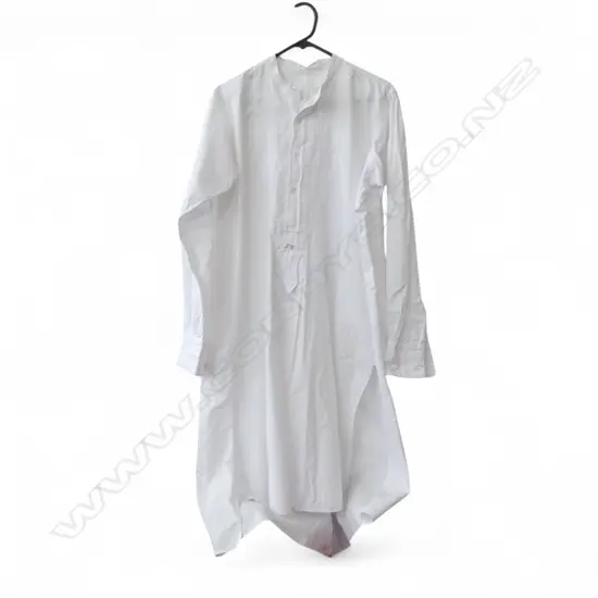 ANTIQUE FRENCH GENTS WHITE LINEN SHIRT