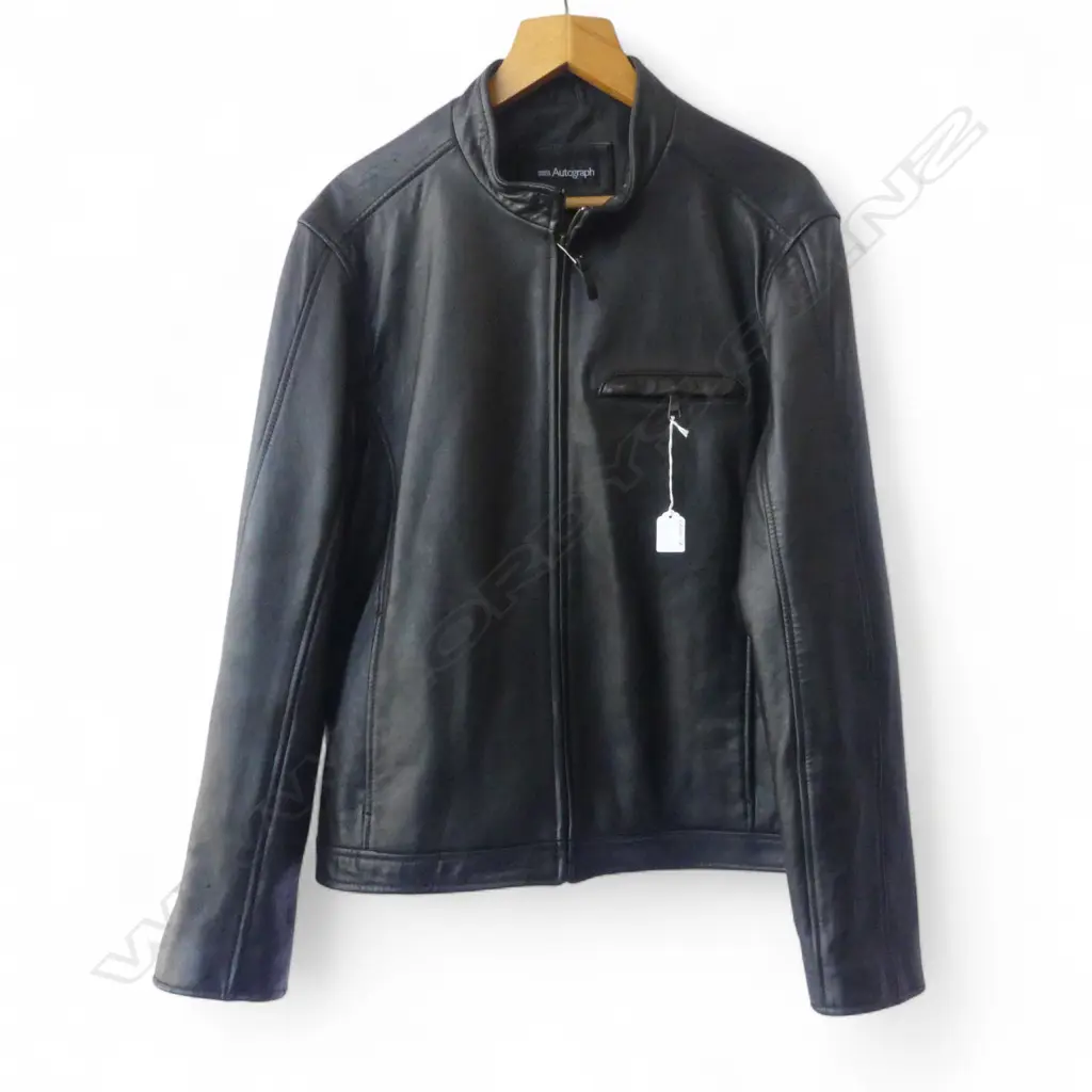 MARKS & SPENCER MEN’S LEATHER JACKET Image 1++