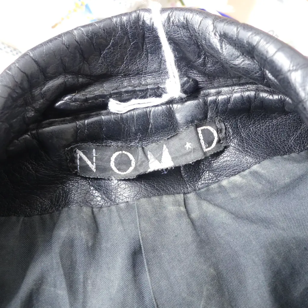 NOM*d WOMENS LEATHER BIKER JACKET, SZ S/M  Image 1++