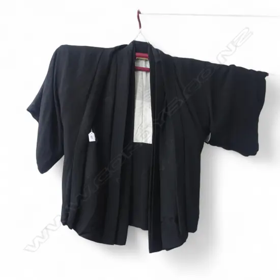 3 BLACK HALF LENGTH KIMONO JACKETS (about 750mm shoulder to base)