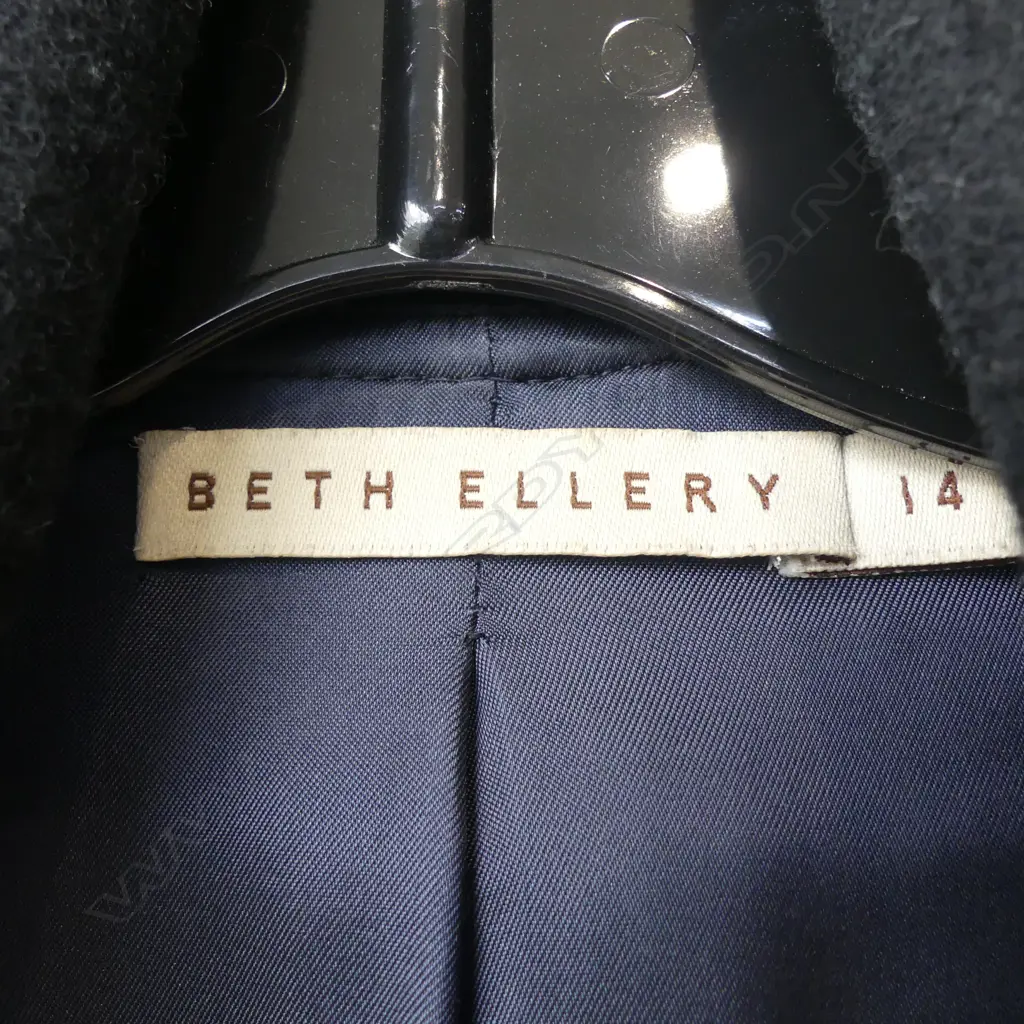 MERINO WOOL BETH ELLERY BLACK FULL LENGTH JACKET Image 1++