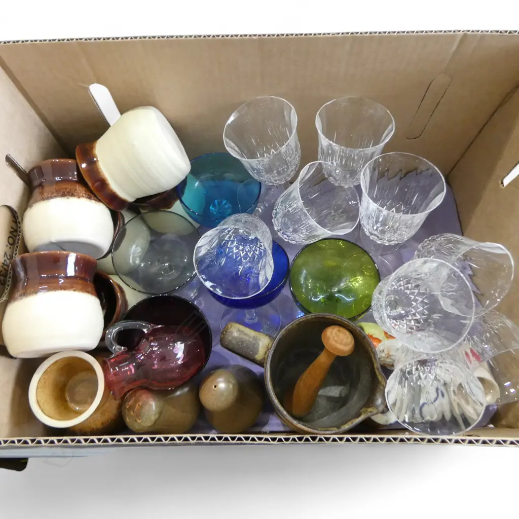 ASST. GLASSES, STONEWARE, etc Image 1++