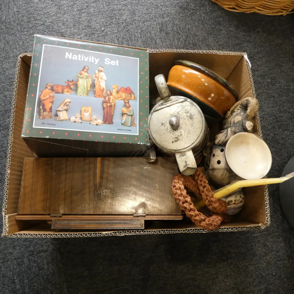 ASST. COLLECTABLES Incl. BOXED NATIVITY SET, FIJI SOUVENIR, etc Image 1++