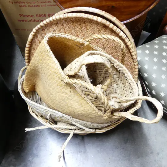 CANE BASKETS & FLAX WOVEN KETE