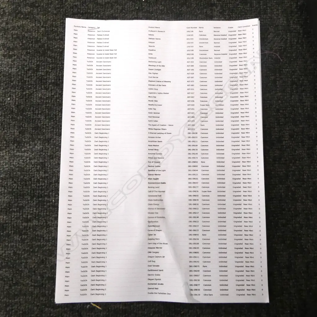 LG COLLECTION OF YUGIOH CARDS etc INCLUDING COMPLETE? COLLECTION LIST Image 1++