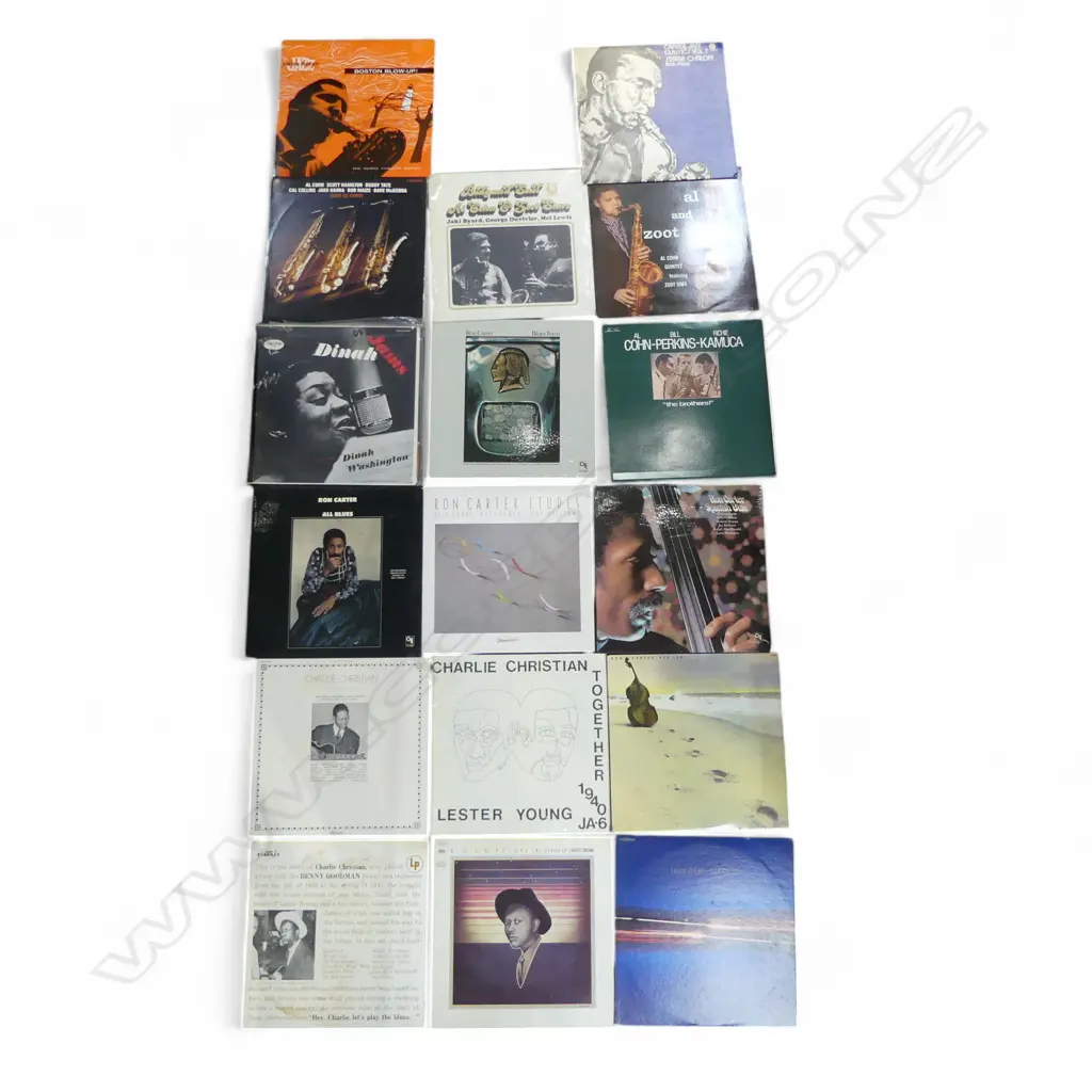 ASST. JAZZ LPs; CHARLIE CHRISTIAN, RON CARTER, AL COHN, Provenance: Ex Collection Wellington Choy Image 1++