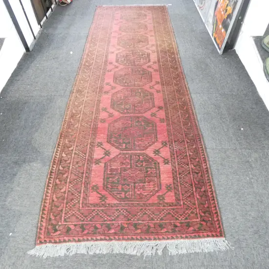 HAND KNOTTED ALL WOOL RUNNER 2770x820mm