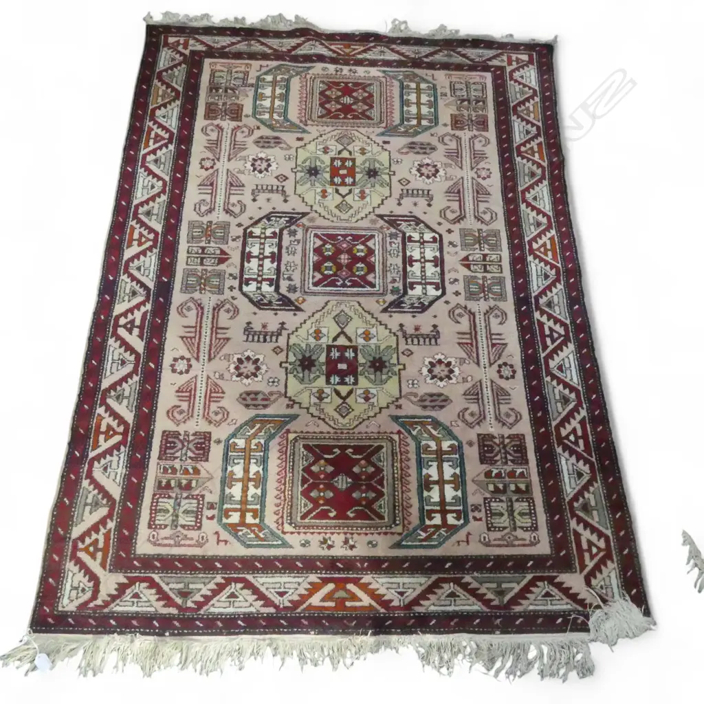 HAND KNOTTED WOOL PILE RUG 1920x1290mm Image 1++