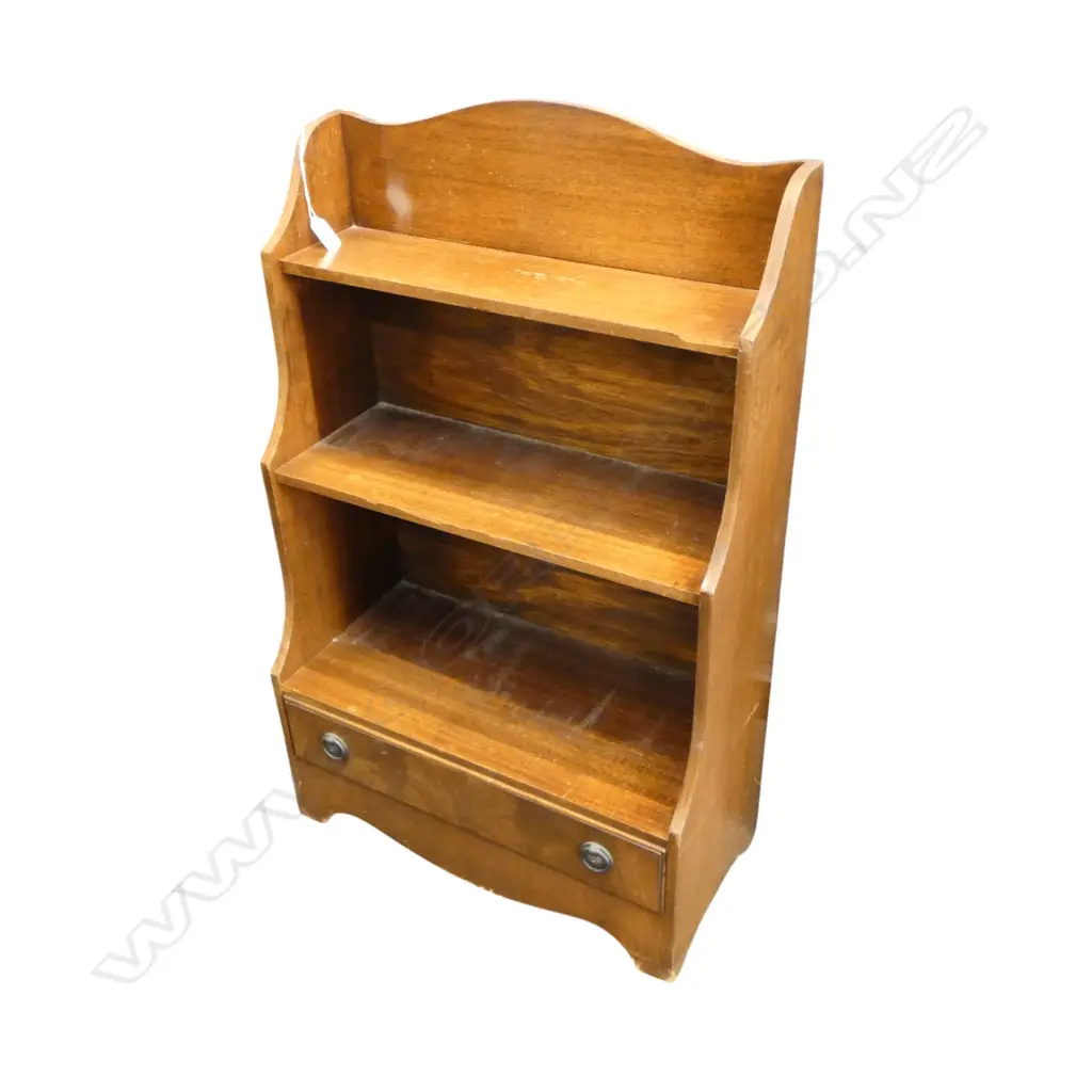 SMALL MAHOGANY WATERFALL BOOKCASE 530x250x850mm Image 1++