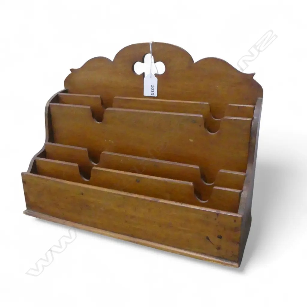 VINTAGE WOODEN LETTER RACK W.365mm Image 1++
