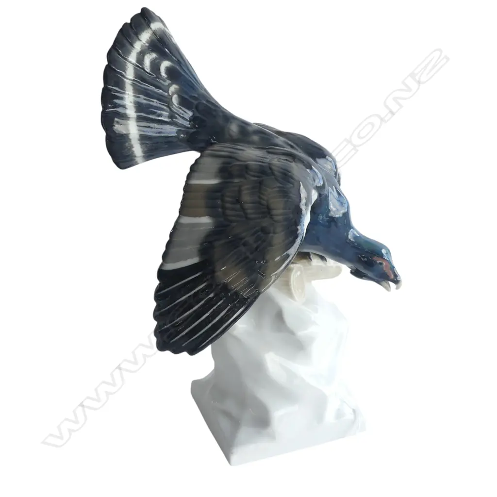 VINTAGE LRG PORCELAIN CAPERCAILLIE FIGURINE by ENS GERMANY, H.360mm Image 1++