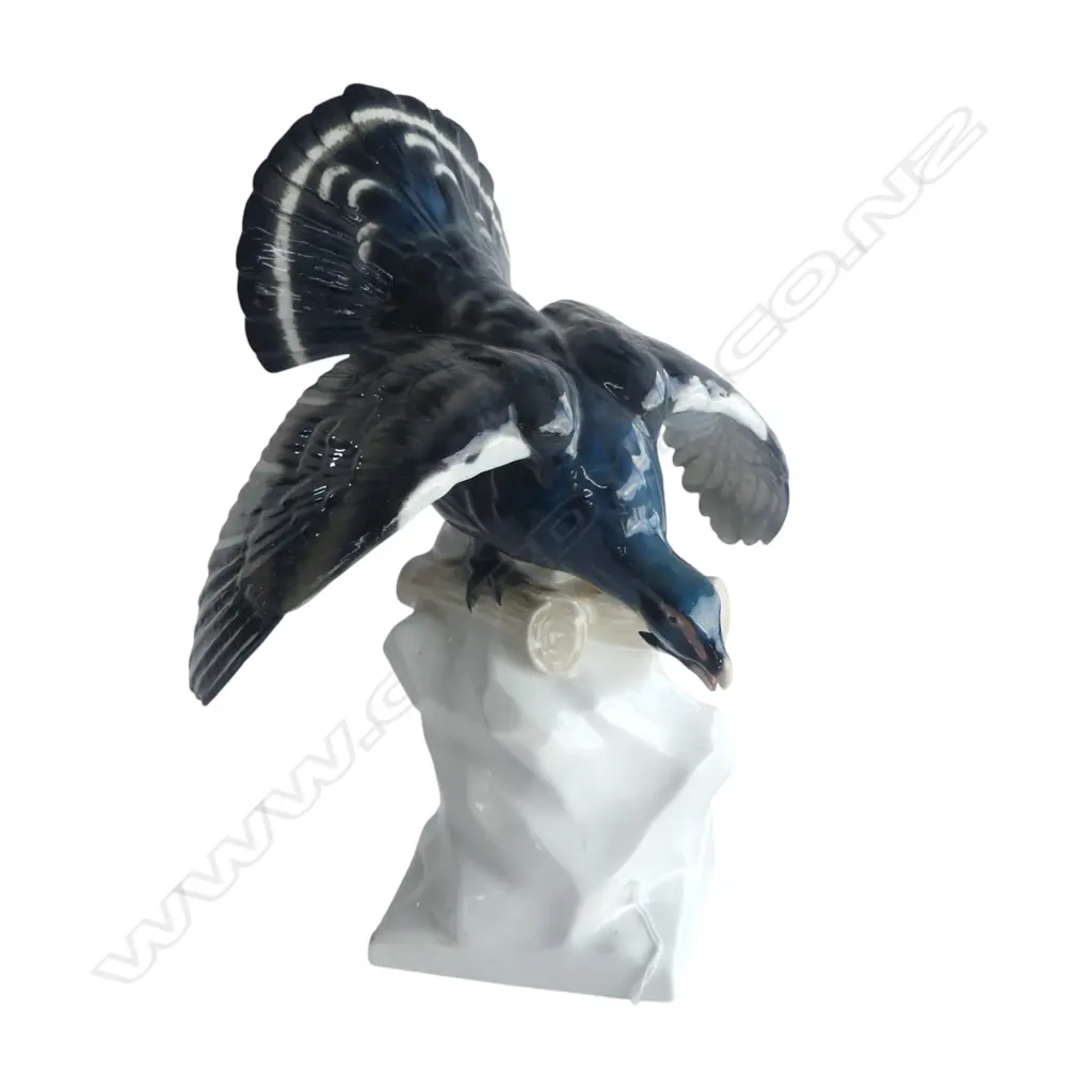 VINTAGE LRG PORCELAIN CAPERCAILLIE FIGURINE by ENS GERMANY, H.360mm Image 1++