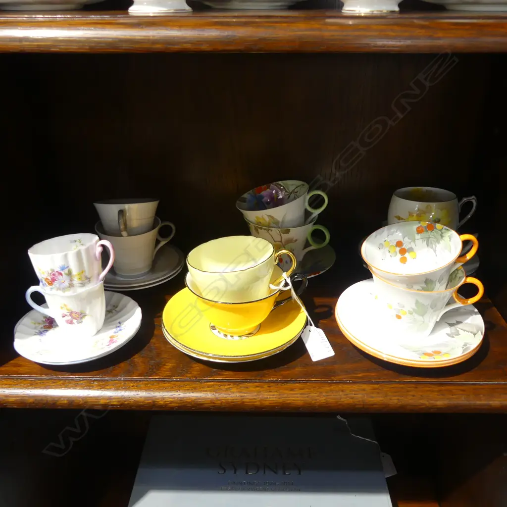 12 SHELLEY CHINA C/SS MIXED PATS Image 1++