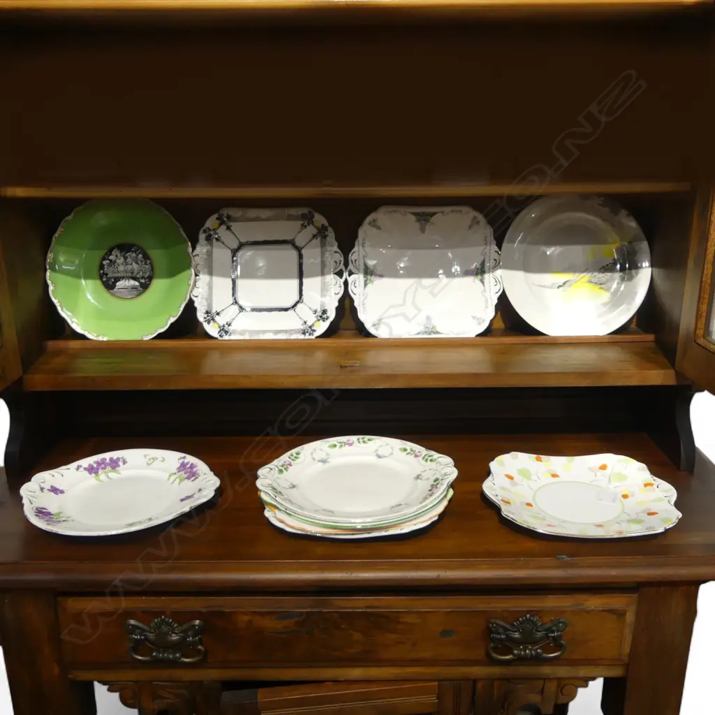 10 SHELLEY CHINA CAKE PLATES MIXED PATS Image 1++