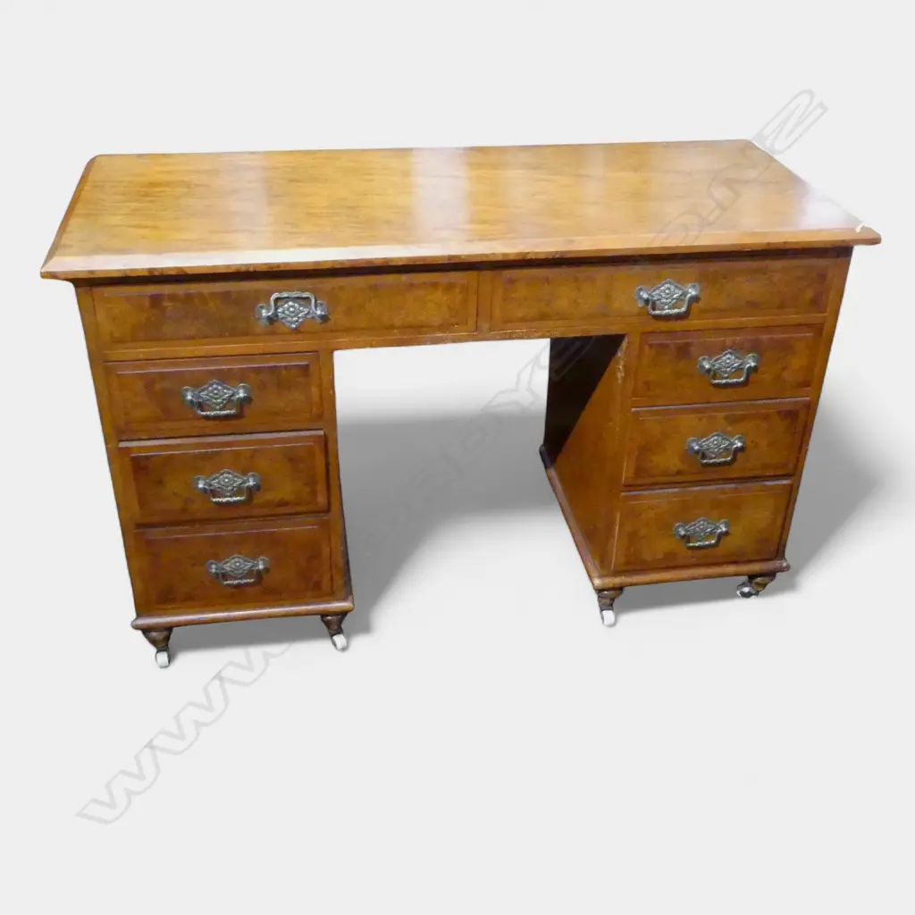 EDWARDIAN BURR DESK 1210x490x740mm Image 1++