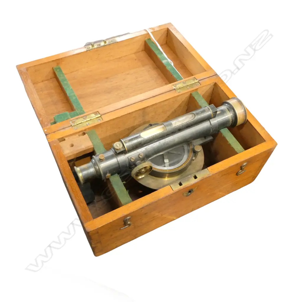 CASED THEODOLITE, NEGRETTI & ZAMBRA, LONDON L.255mm Image 1++