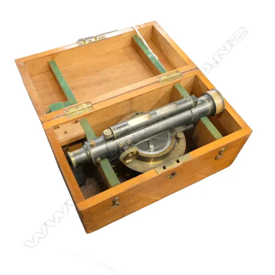 CASED THEODOLITE, NEGRETTI & ZAMBRA, LONDON L.255mm