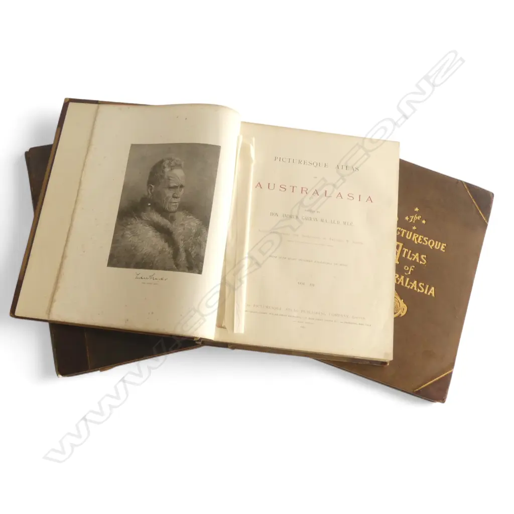 3-VOLUME SET 1888 PICTURESQUE ATLAS OF AUSTRALASIA, VOL.3  NZ, PACIFIC ISLANDS, PITCAIRN, NORFOLK, 440 x 350mm Image 1++