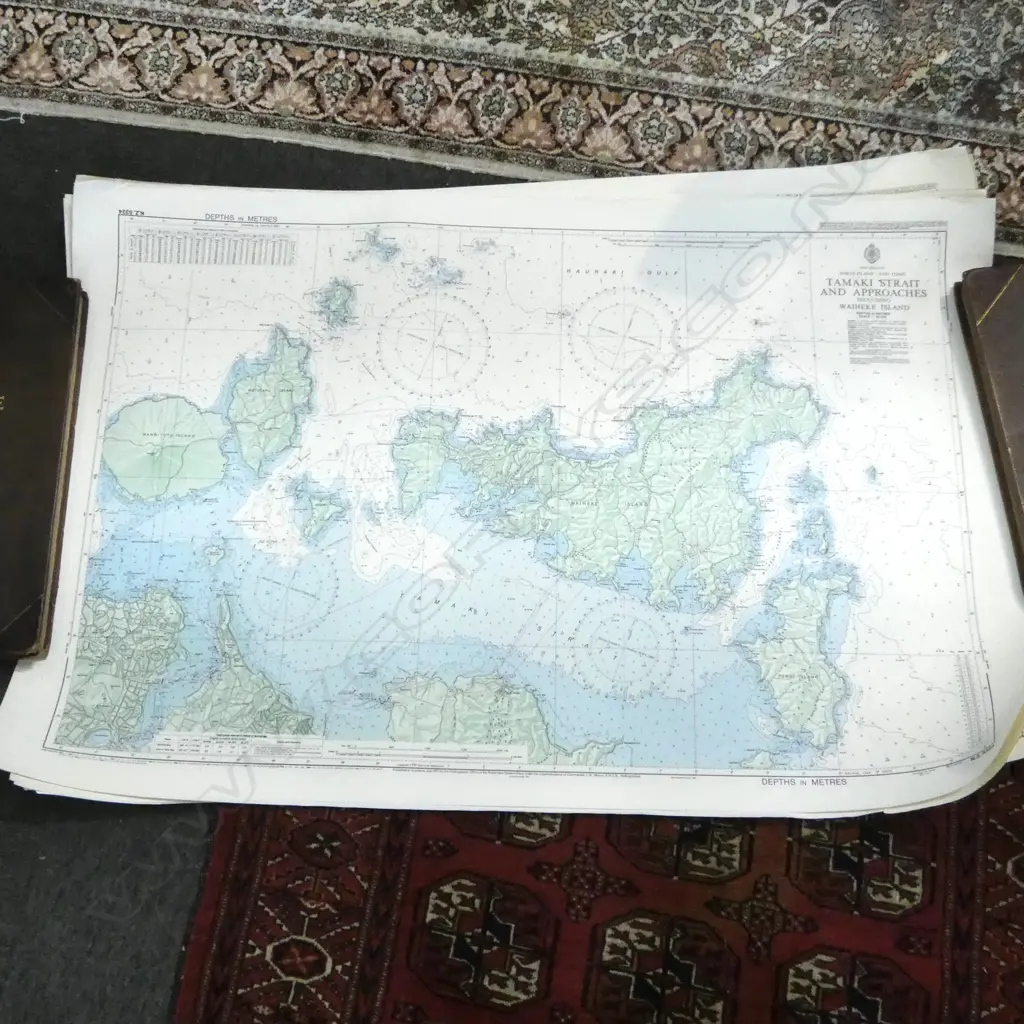 8 HYDROGRAPHIC CHARTS OF NORTH ISLAND - EAST COAST PUBLISHED by R.N.Z. NAVY 720x1090mm Image 1++
