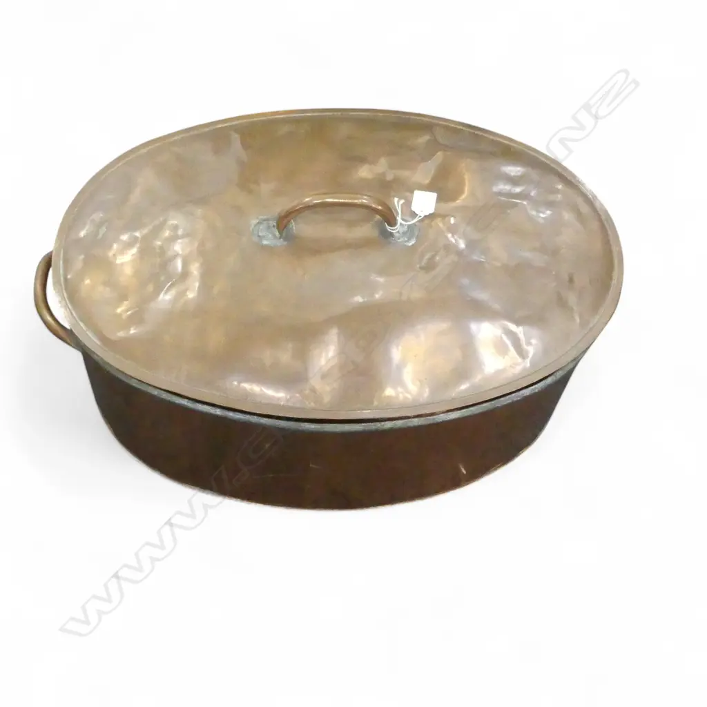 VERY LARGE LIDDED COPPER POT 650x420mm Image 1++