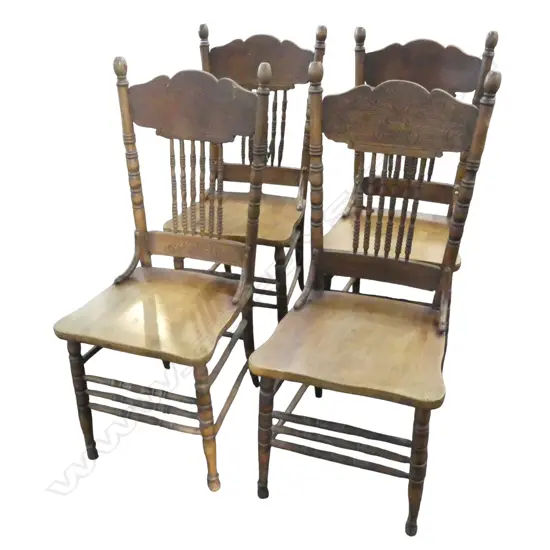 4 SPINDLE BACK CHAIRS