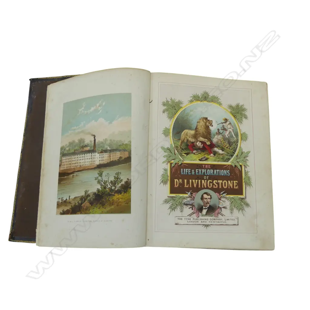 ANTIQUE BOOK; THE LIFE & EXPLORATIONS OF DR. LIVINGSTONE H.315mm Image 1++