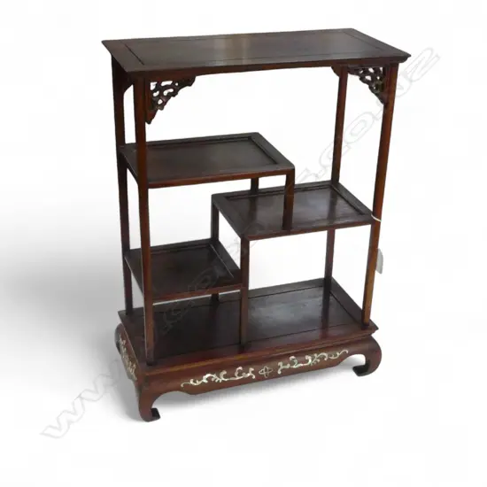 ORIENTAL ROSEWOOD? STAND w. MoP INLAY 375x180x500mm