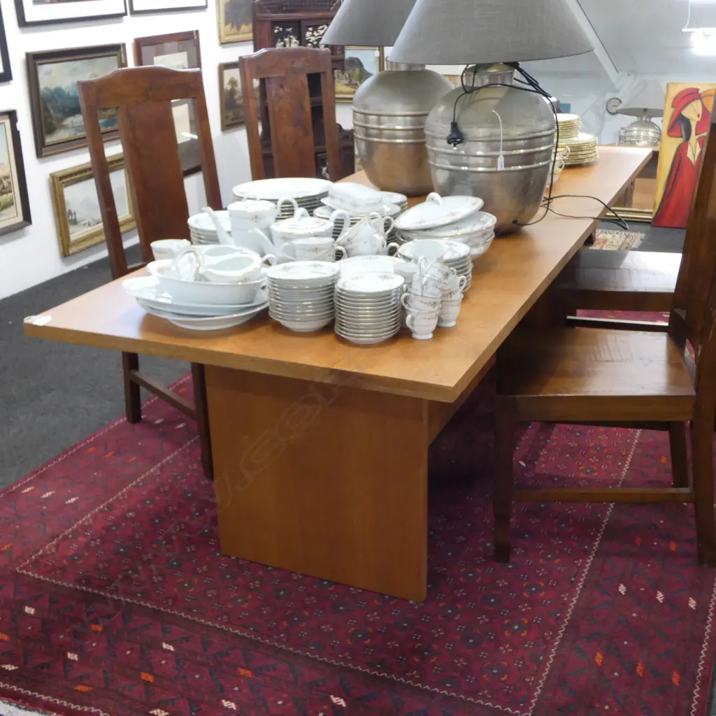 REWAREWA DINING TABLE, STRETCHER BASE 2400x900x725mm Image 1++