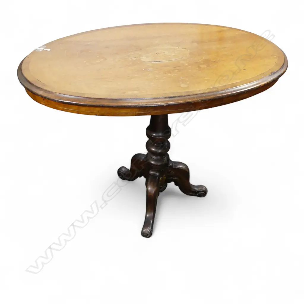 INLAID OCCASIONAL TABLE 900x600x700mm faults, old borer Image 1++