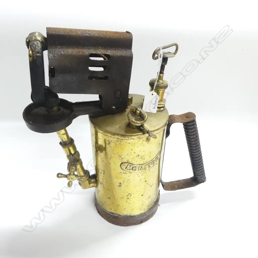 LARGE BRASS, BRITISH MONITOR BRAND, BRAZING/BLOW-TORCH. H.400mm (From the Estate of Tommy Doyle) Image 1++