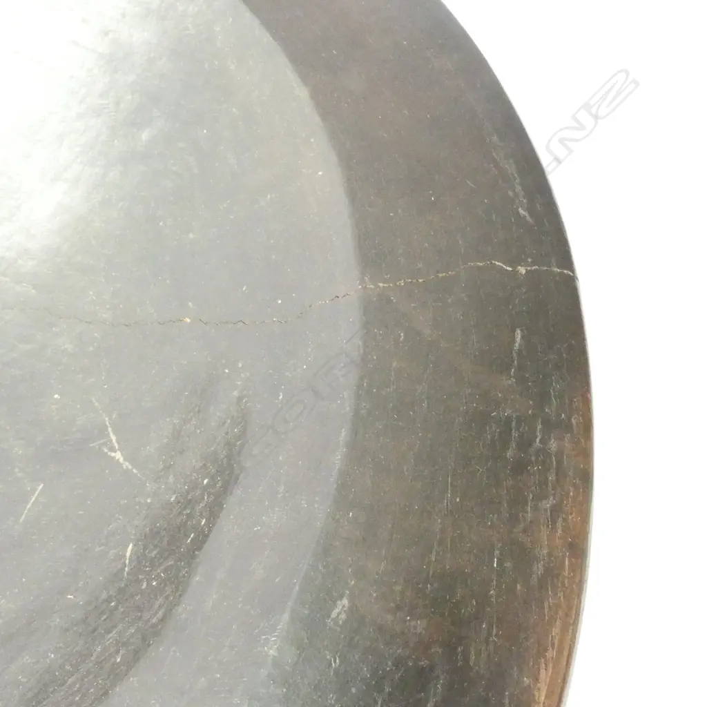 INDONESIAN SASAK POTTERY EARTHENWARE BOWL w. FROG ON RIM 390mm dia FAULTED Image 1++