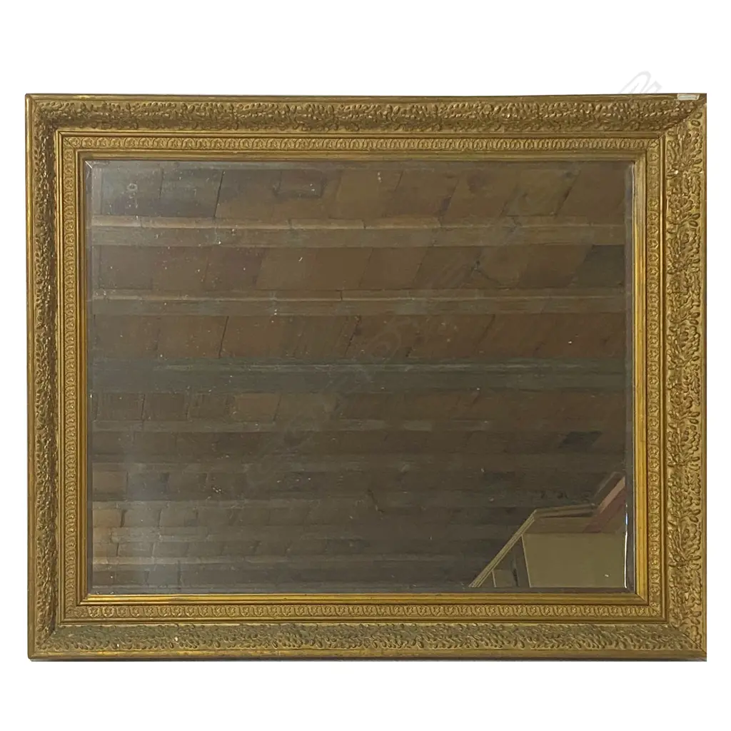 LG ANTIQUE ORNATE GILT FRAME MIRROR,(some losses), 850 x 1030mm Image 1++