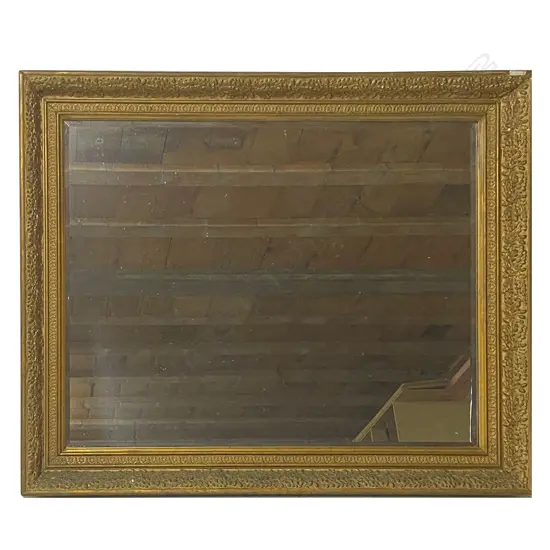 LG ANTIQUE ORNATE GILT FRAME MIRROR,(some losses), 850 x 1030mm