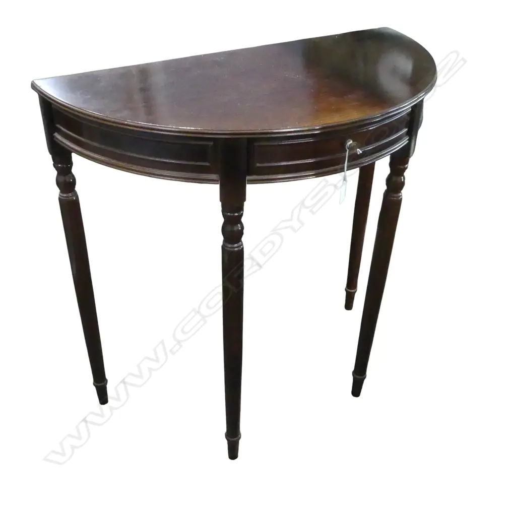MODERN DEMI LUNE HALL TABLE W.760mm ONE LEG NOT FIXED Image 1++