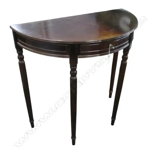 MODERN DEMI LUNE HALL TABLE W.760mm ONE LEG NOT FIXED