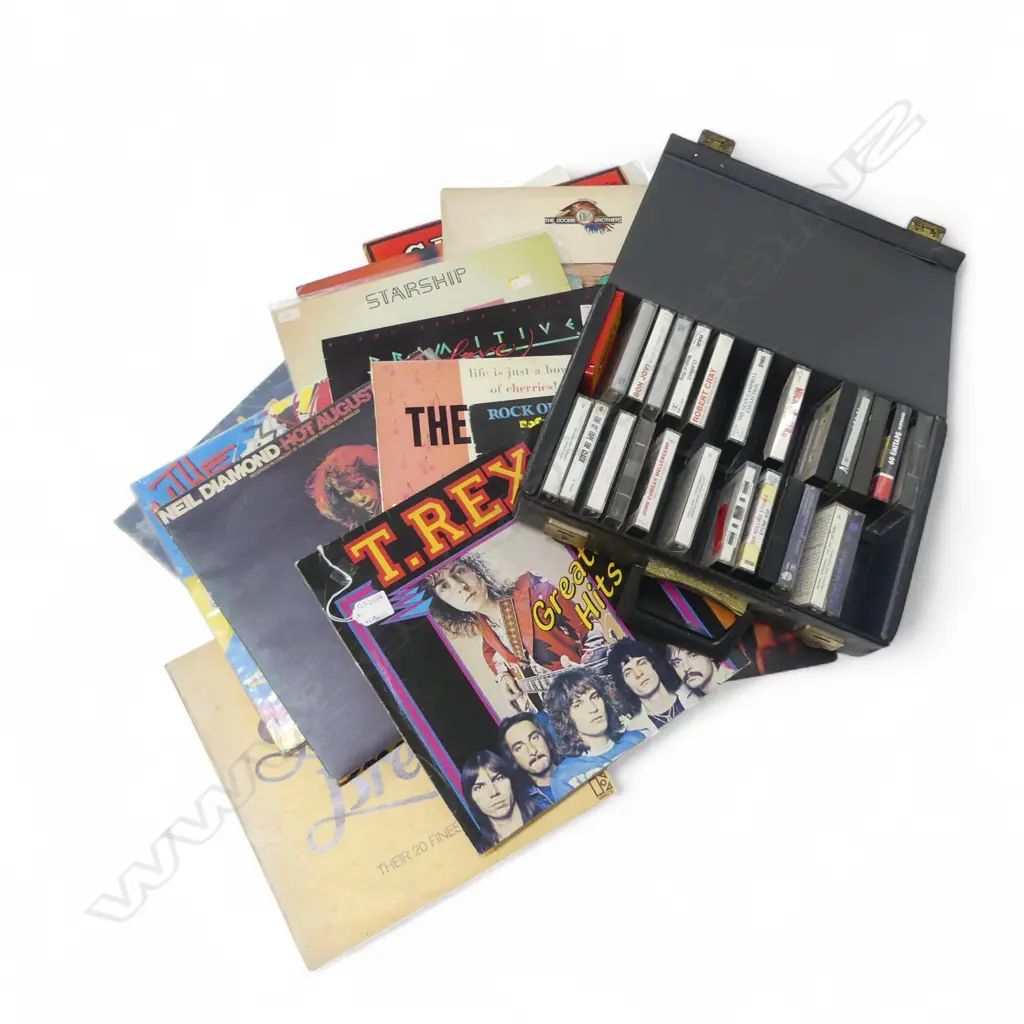 ASST. RECORDS; T.REX ETC + CASE OF CASETTES Image 1++