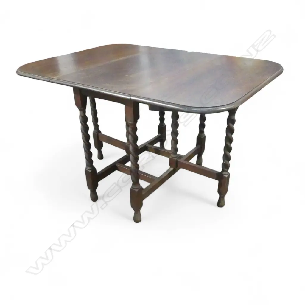 OAK DROP SIDE TABLE W.915mm Image 1++
