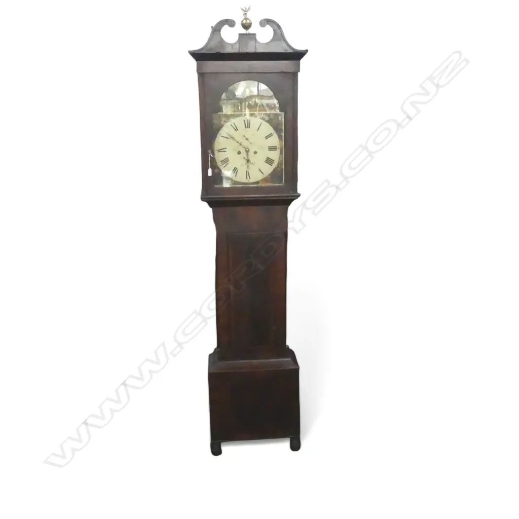GEORGIAN MAHOGANY LONG CASE CLOCK, ALEXANDER BRECKENRIDGE & SON, KILMARNOCK C.1820 H.2300mm Image 1++