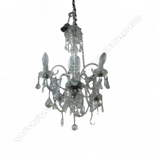 4 ARM CRYSTAL CHANDELIER W.600mm APPROX