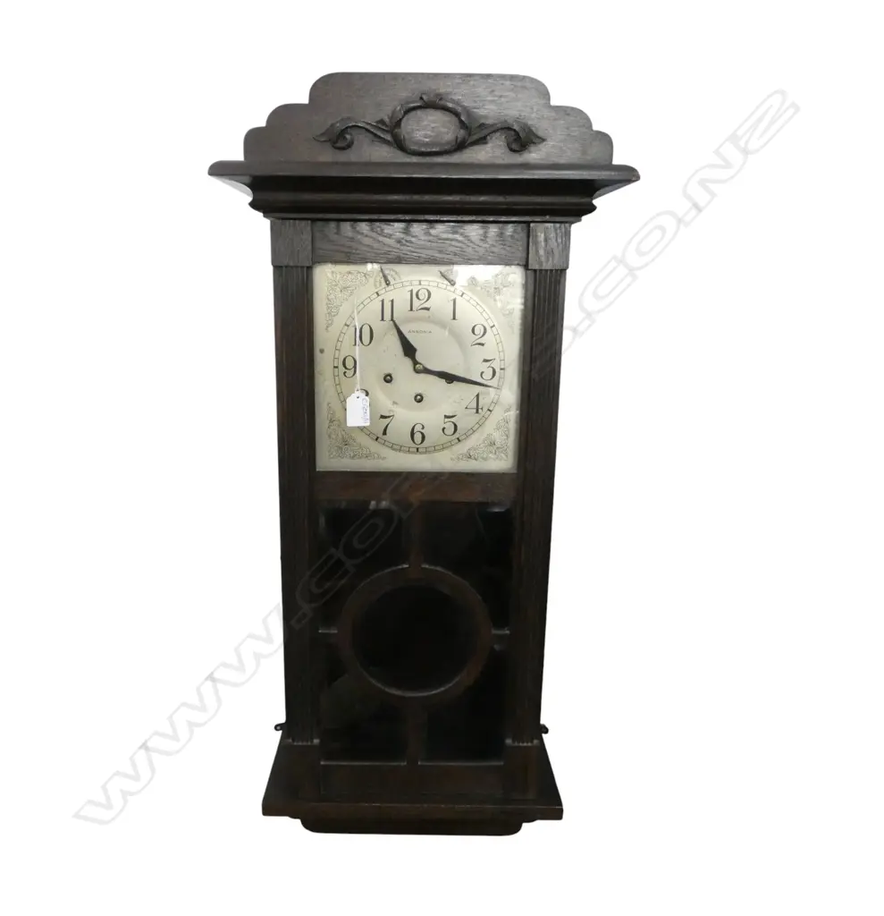 ANSONIA OAK WALL CLOCK H.850mm Image 1++