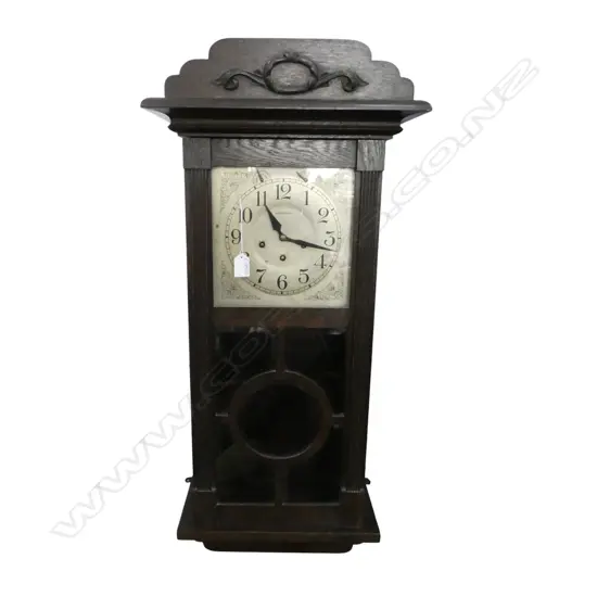 ANSONIA OAK WALL CLOCK H.850mm