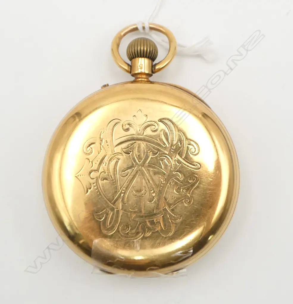 PEARCE & SONS LEEDS 18ct GOLD POCKET WATCH, 115gms including movement A/F Image 1++