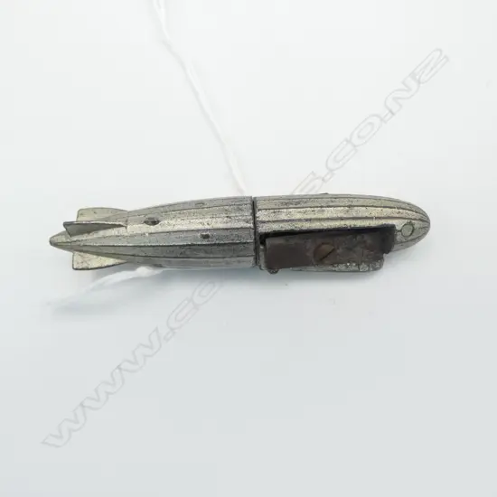VINTAGE ZEPPLIN PENCIL SHARPENER 2 piece silvered finish
