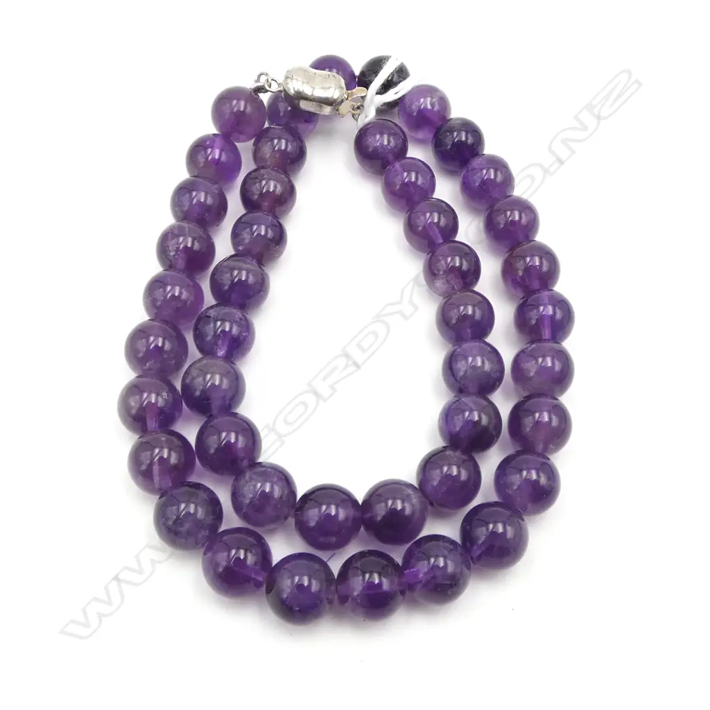 AMETHYST BEAD NECKLACE Image 1++