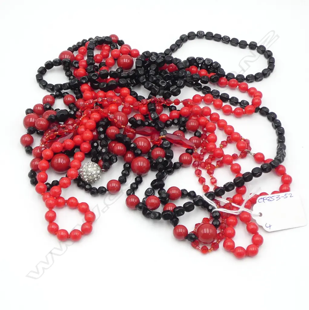 4 BEAD NECKLACES Image 1++