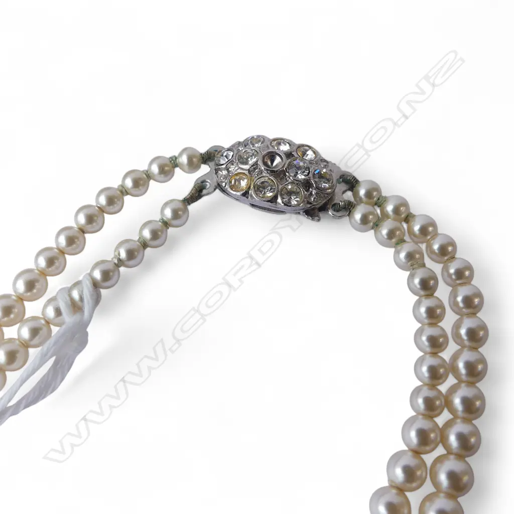 DOUBLE STRAND PEARL NECKLACE, BOXED L.435mm Image 1++