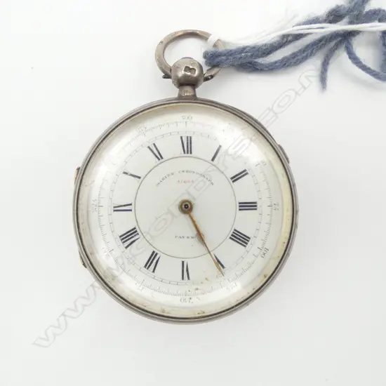 19thC silver 'MARINE CHRONOMETER 41664' GENT'S SILVER OPEN FACE POCKET WATCH 
