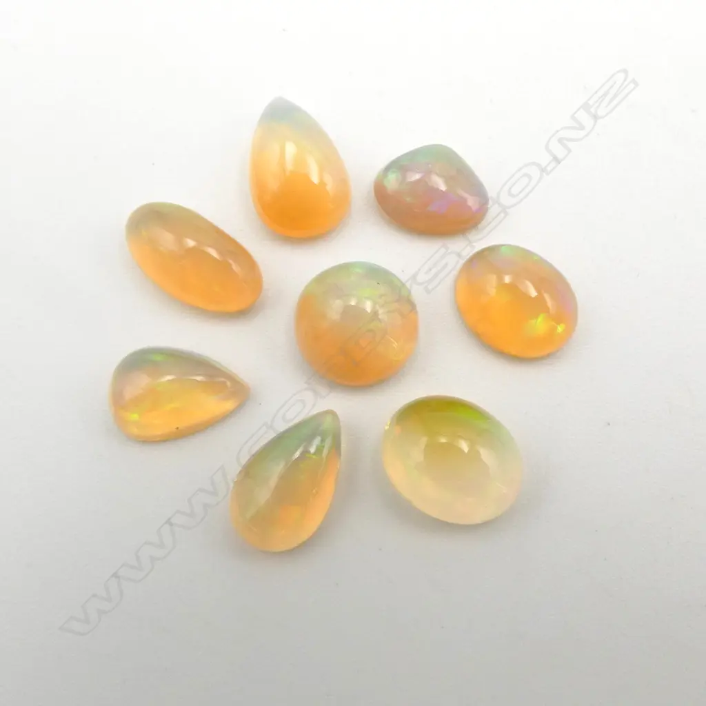 8 ASST. ETHIOPIAN OPAL CABOCHONS, 14.26ct Image 1++