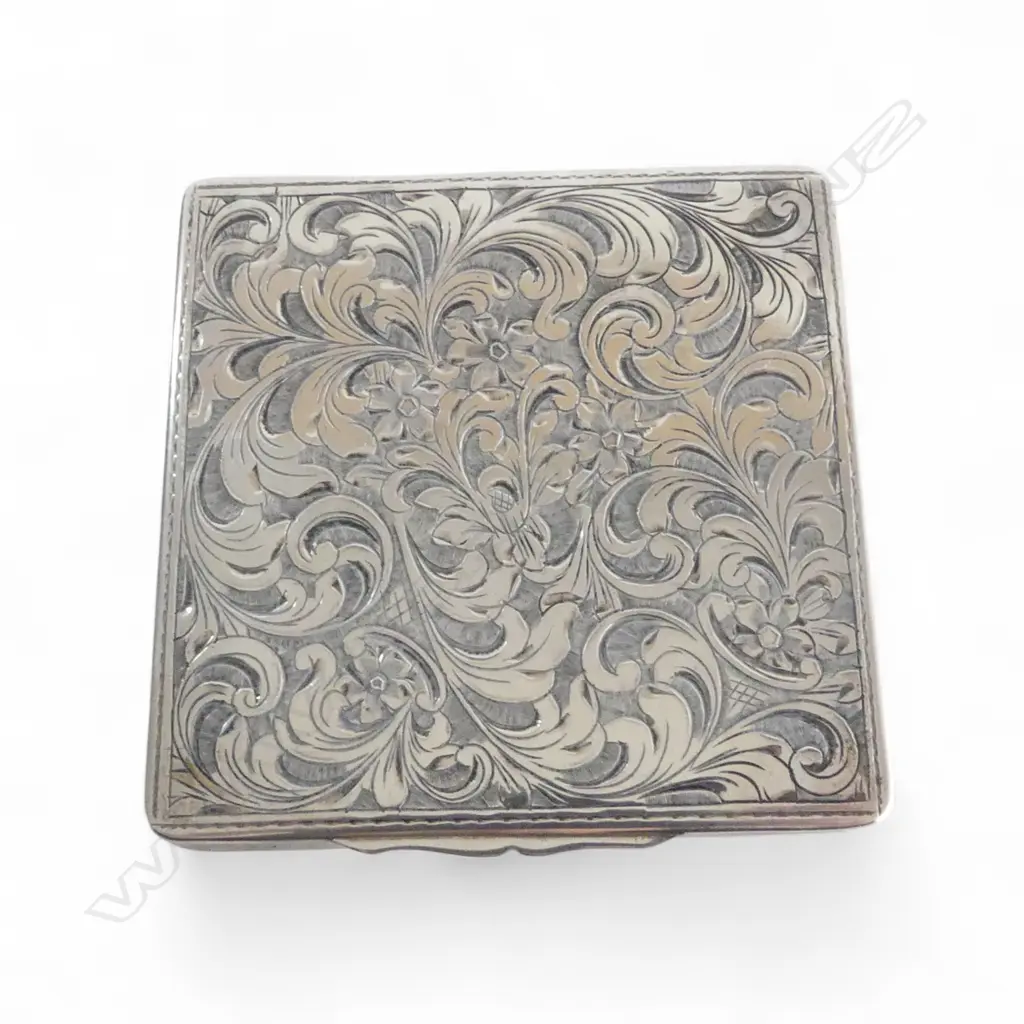 early 20thC EUROPEAN 800 SILVER CIGARETTE CASE 64gms Image 1++